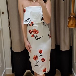 Floral Strapless Dress